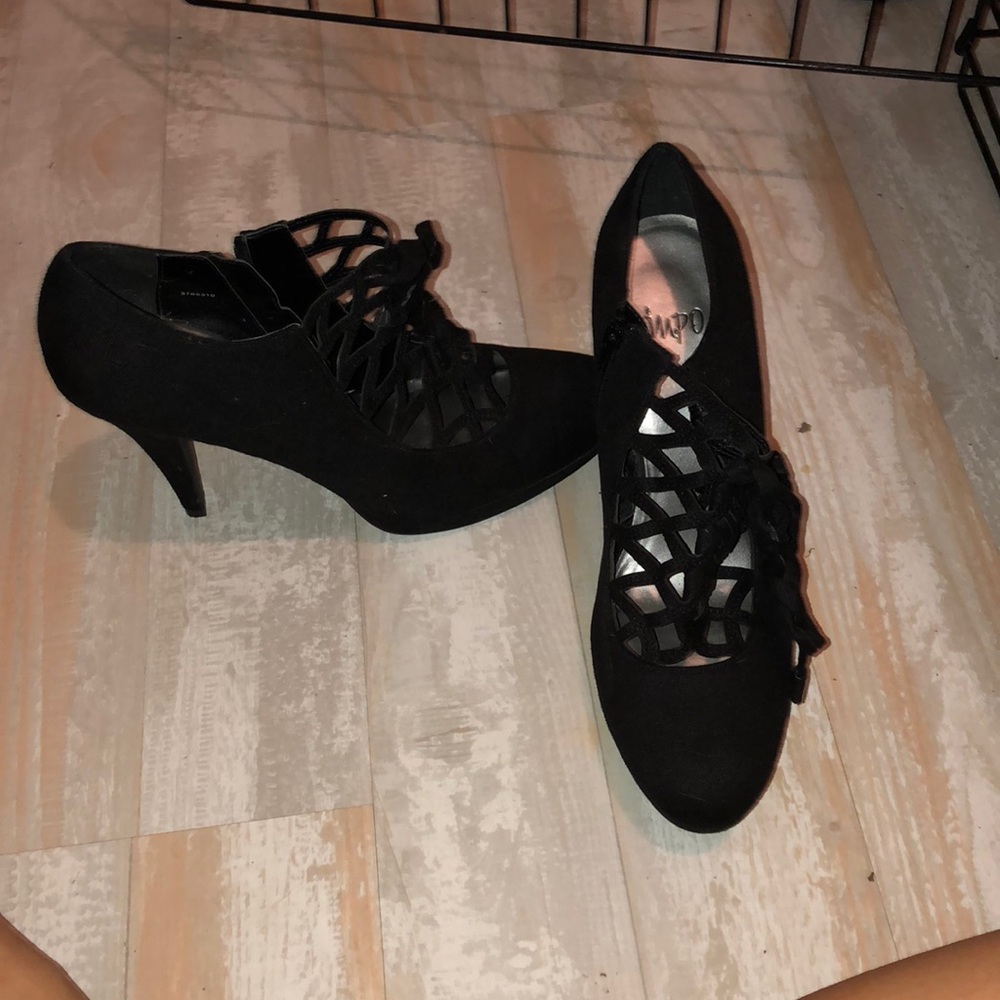 black high heels